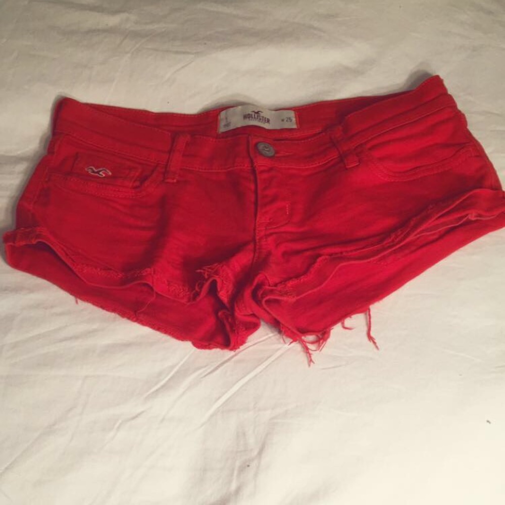 Red Shortie Shorts - Picture 3 of 3